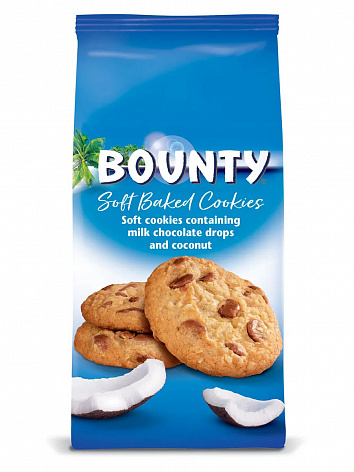 Мягкое печенье Mars Bounty c кусочками молочного шоколада и кокосом 180 гр.