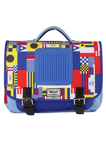 Школьный ранец U18-13 синий принт