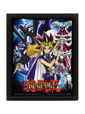 Постер в рамке 3D Yu-Gi-OH (Black Skuii Dragon)