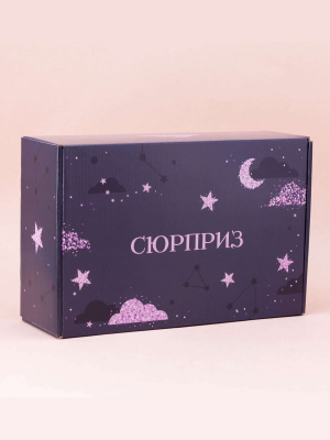 Коробка подарочная "Surprise", blue (28х18,5х9,5 см)
