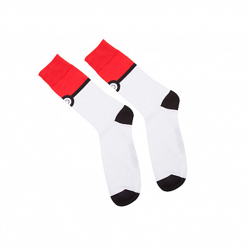 Носки Pokemon Pokeball Crew Socks Red and White 39/42