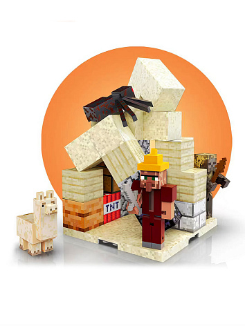 Магнитный конструктор Minecraft Руины, 65 деталей
