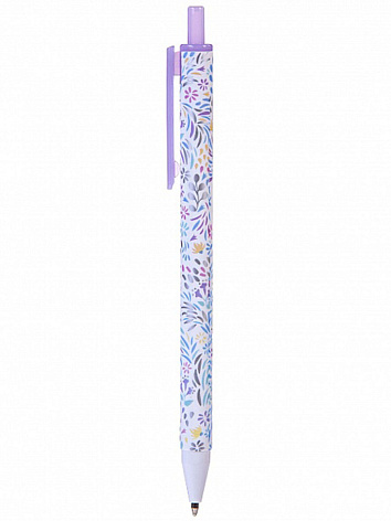 Ручка шариковая Автоматическая Fleur Hatber 0,7мм в ассортименте