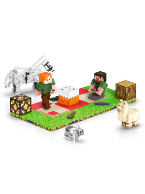 Магнитный конструктор Minecraft Пикник, 44 детали