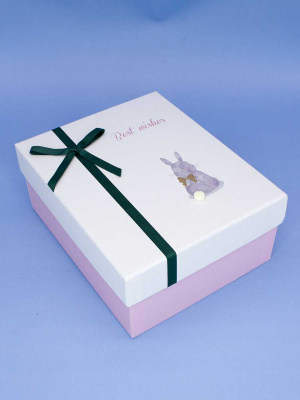 Коробка подарочная прямоугольная Best Wishes Кролик (21,5*17,5*9,5)