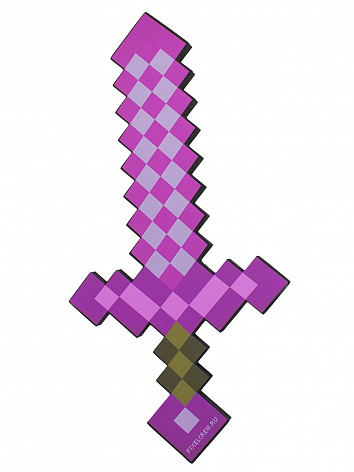 Меч 8Бит Зачарованный фиолетовый пиксельный 60см