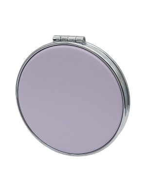 Зеркало косметическое Кошачья лапа складное круглое с розовыми блестками