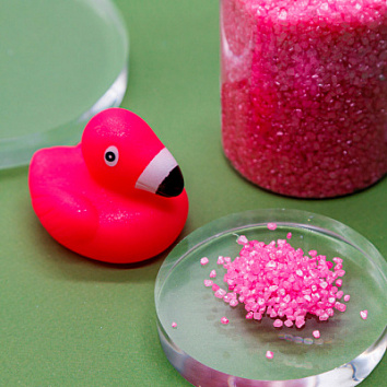 Мерцающая соль для ванны «Розовый фламинго»