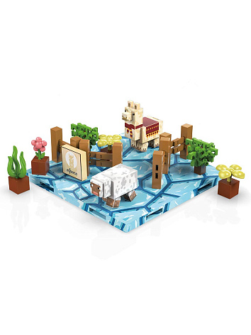 Магнитный конструктор Minecraft Альпака Парк Майнкрафт, 69 деталей
