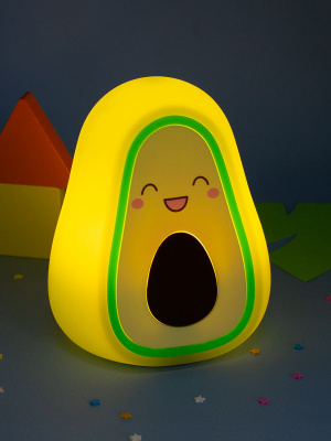 Светильник-ночник Авокадо Happy силиконовый зеленый 14см