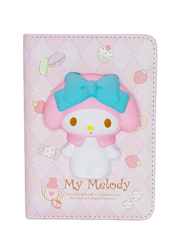 Блокнот со сквишем Кролик My Melody формат А6 розовый