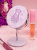Зеркало косметическое на подставке Мишка Hello фиолетовое