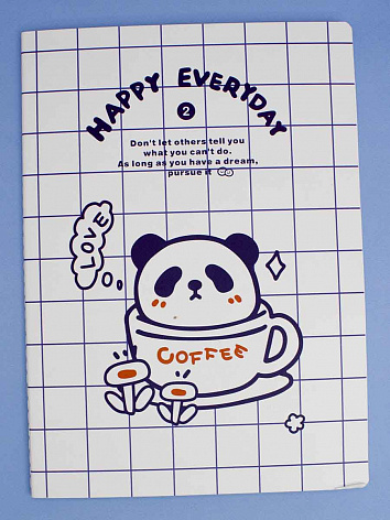 Тетрадь в линейку (B5) «Panda happy everyday», cake (18.5*26)