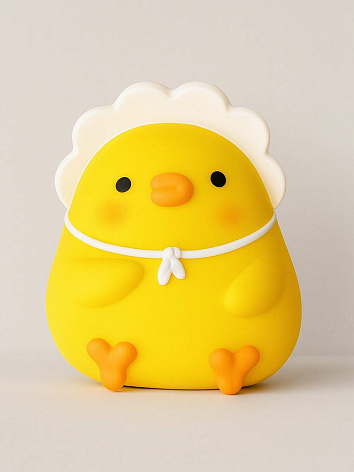 Копилка Утенок в чепчике «Bonnet duck» желтый 14см