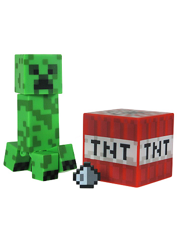 Фигурка Minecraft Creeper Крипер с аксессуарами 8см