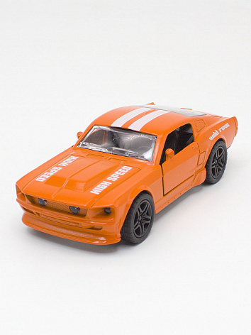 Машинка металлическая "High Speed" гоночная инерционная оранжевая 12х5 см.