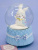 Снежный шар Бантик Кролик с подсветкой голубой 9 см