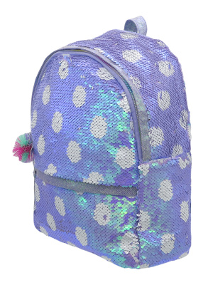 Рюкзак с пайетками Bright Dreams в горошек фиолетовый