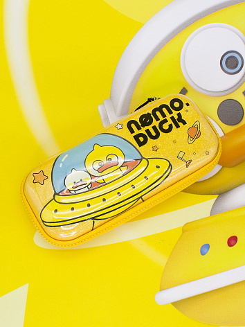 Пенал школьный 3D Nomo Duck UFO перламутровый желтый