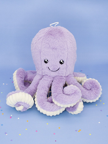 Мягкая игрушка Осьминог фиолетовый 35 см.