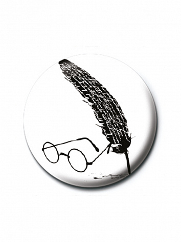 Значок Harry Potter (Glasses & Feather)