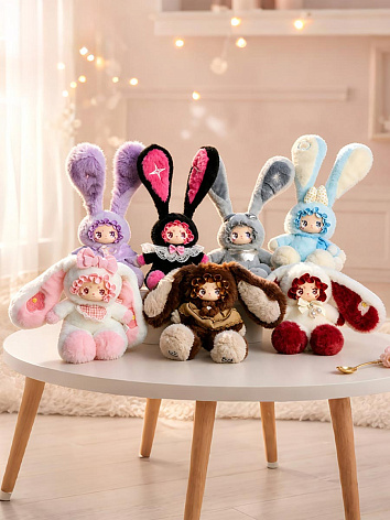 Мягкая игрушка Emma Phantom Colorful Journey Lop Eared Rabbit Series в сюрприз-боксе см, 1шт.