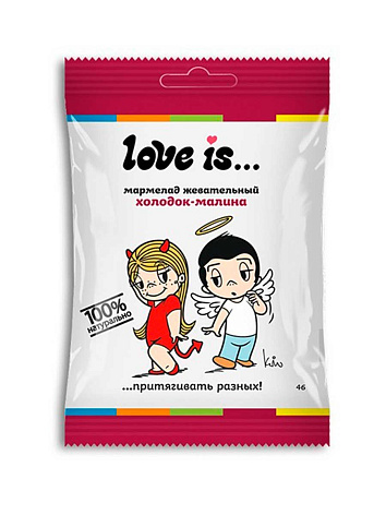 Мармелад жевательный “Love is…” Холодок-малина 20 гр.