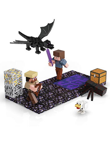 Магнитный конструктор Minecraft Битва в нижнем мире, 48 деталей