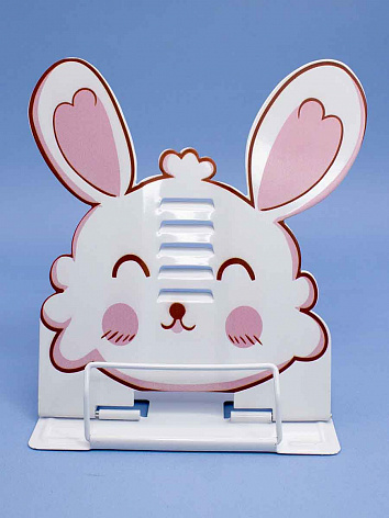 Подставка для книг мини Кролик милый белый №2
