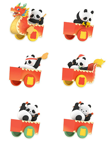 Фигурка Panda Roll Гонки на лодках-драконах в сюрприз-боксе 1шт.