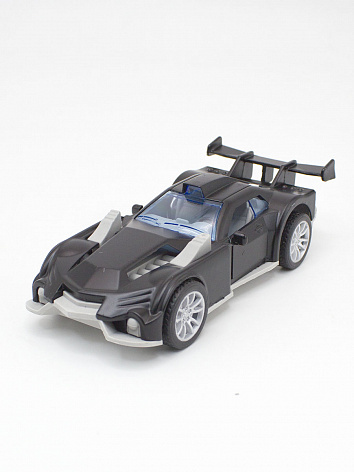 Машинка металлическая для супер героев инерционная черная 12,5х5,5 см.