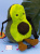 Сумка на плечо Авокадо плюшевая зеленая