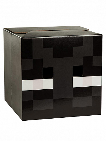 Голова из картона Minecraft Enderman