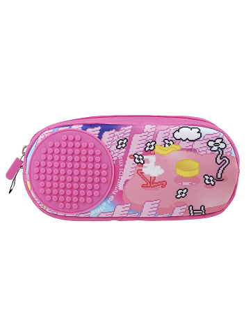 Пиксельный пенал в ярких красках Futuristic Kids ярко-розовый