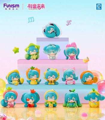 Фигурка Хацунэ Мику Hatsune Miku «Фруктовые конфеты» Dopamine Qface в сюрприз-боксе, 1 уп., 3 мини-фигурки