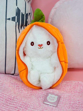 Мягкая игрушка Заяц Морковка 20 см.