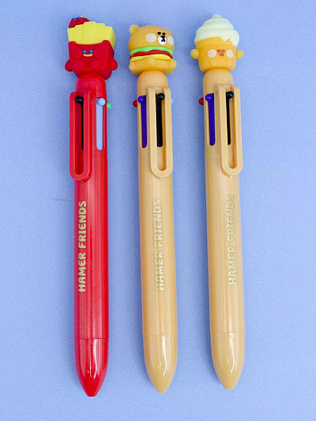 Ручка многоцветная Фаст Фуд 6 цветов в ассортименте