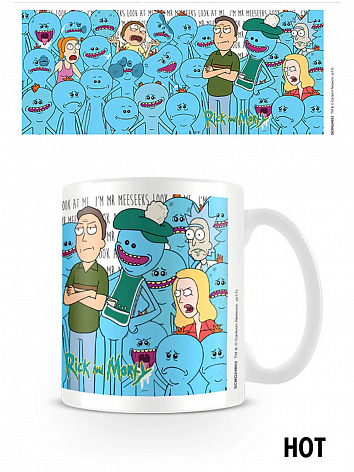 Кружка меняющая картинку Rick and Morty (Jerry and Mr Meeseeks) 315 мл.