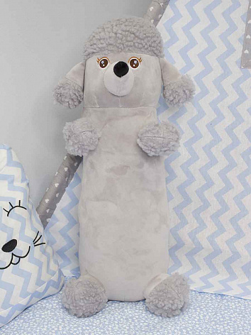 Мягкая игрушка Собака Пудель серый 63 см.