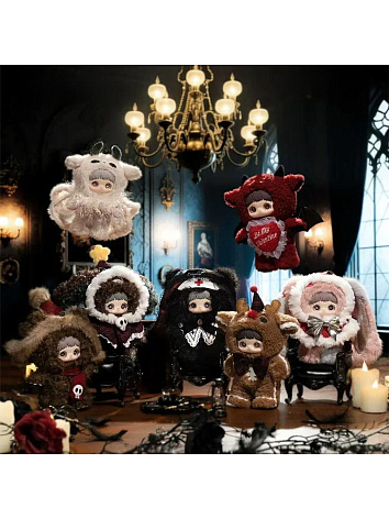 Мягкая игрушка с подвесом MayMei Зимние странности в сюрприз-боксе 20-22см, 1шт.