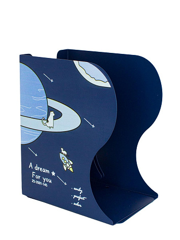 Подставка для книг  металлическая Котики синяя
