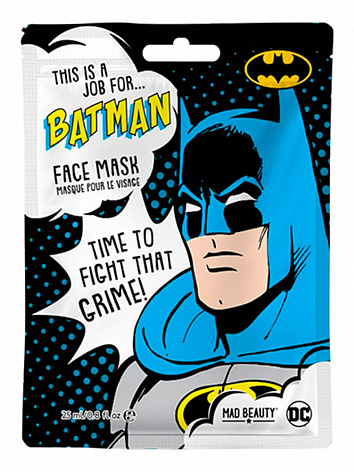 Увлажняющая маска для лица "Бэтмен" с экстрактом черного чая