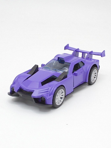 Машинка металлическая для супер героев инерционная фиолетовая 12,5х5,5 см.