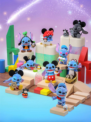 Фигурка Стич Микки и друзья Stitch коллекция Cosbi в сюрприз-боксе 7-10см, 1шт.