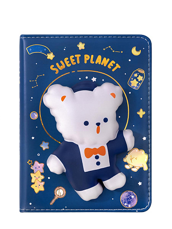 Блокнот со сквишем Собачка Sweet Planet формат А5 синий