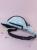 Сумочка поясная Единорог в радугах с блестками голубая