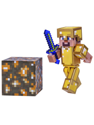 Фигурка Minecraft Steve in Gold Armor 8см
